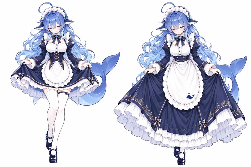 DeepSeek Servant 短裙与长裙女仆角色设计