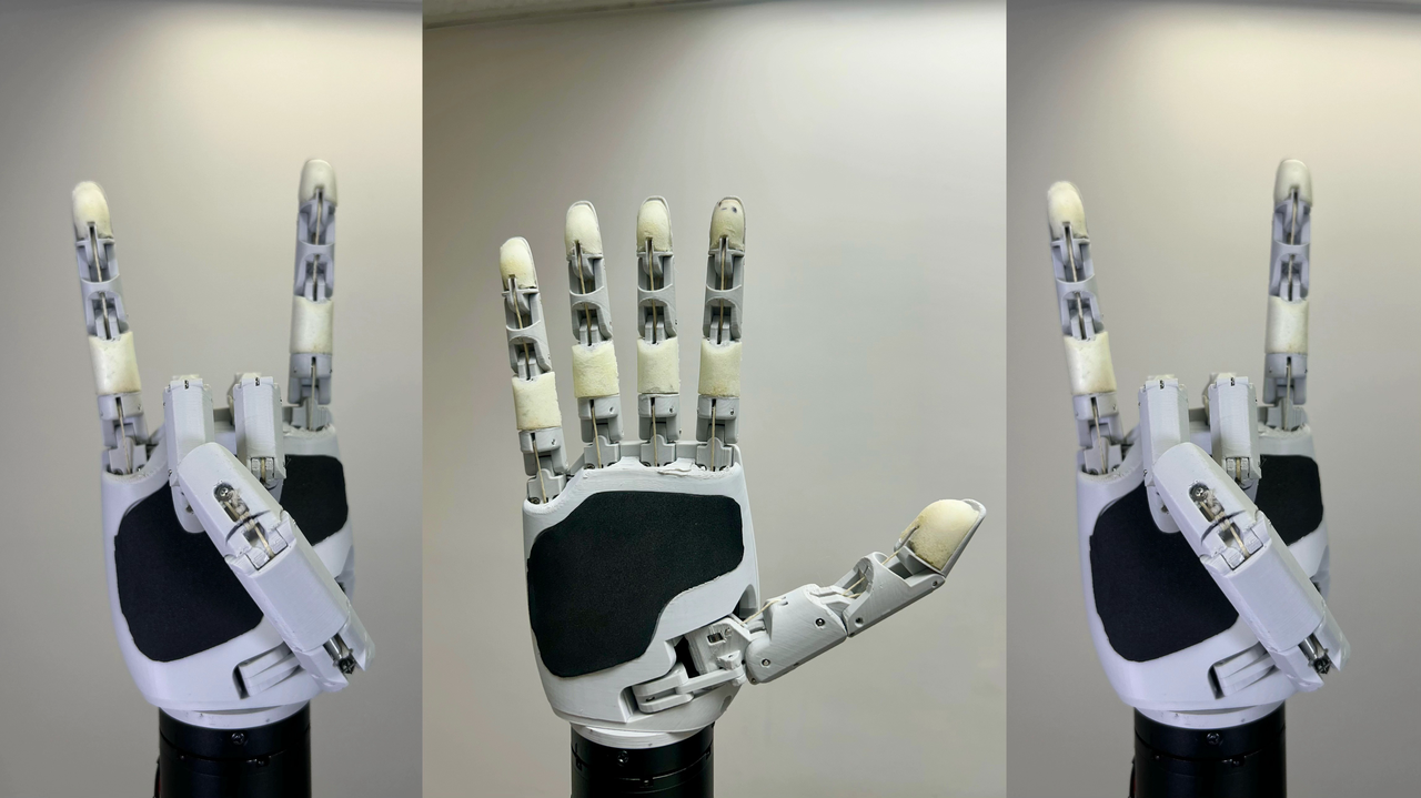 Aero Hand Open tendon-driven humanoid robot hand overview