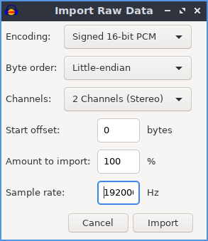 Import raw data