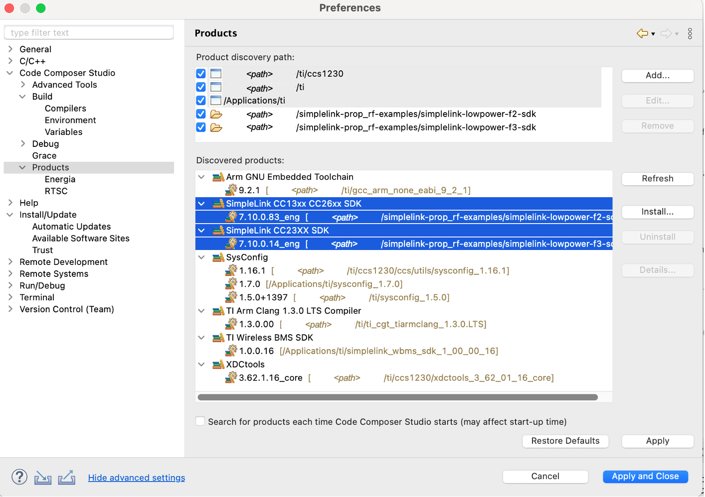 CCS Add Products Dialog