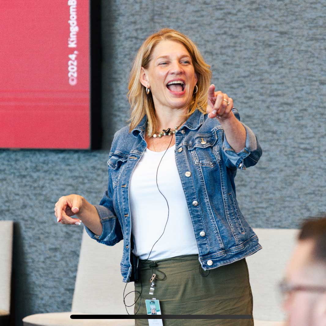 Pauline at a railway event