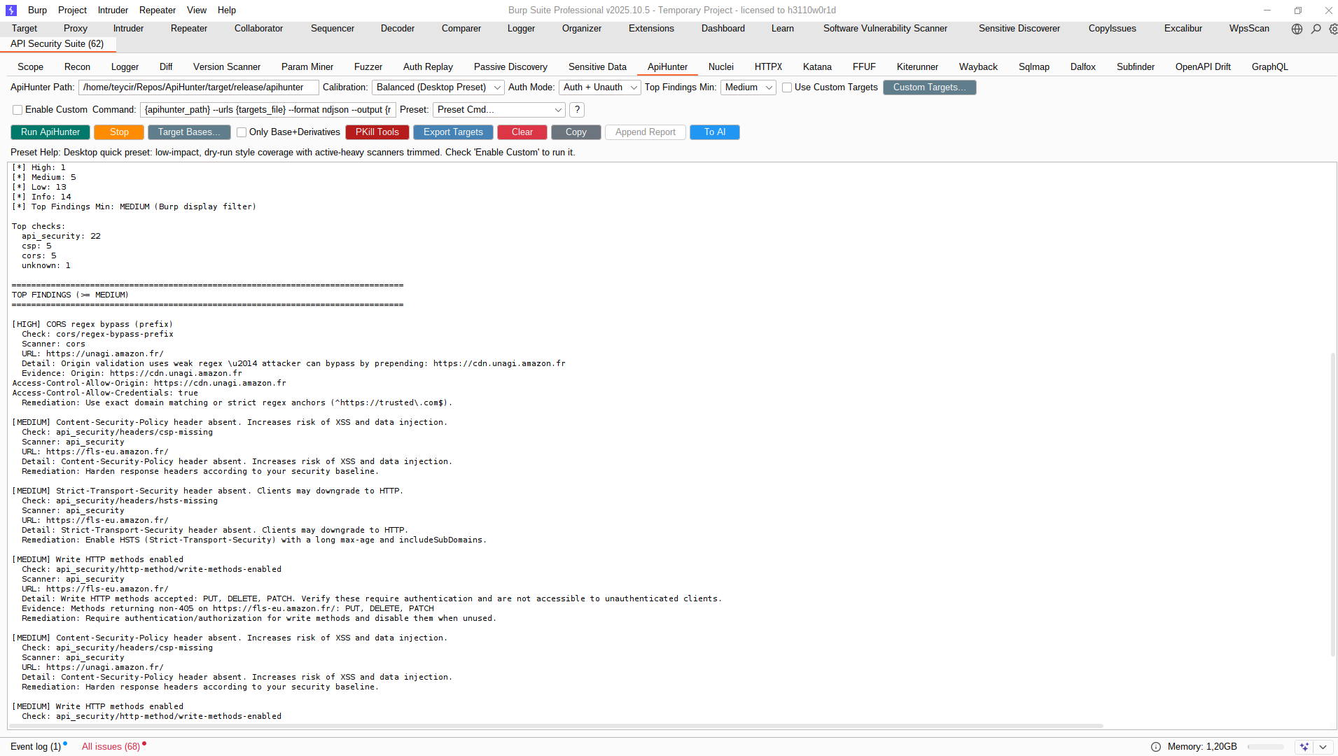 ApiHunter Integration