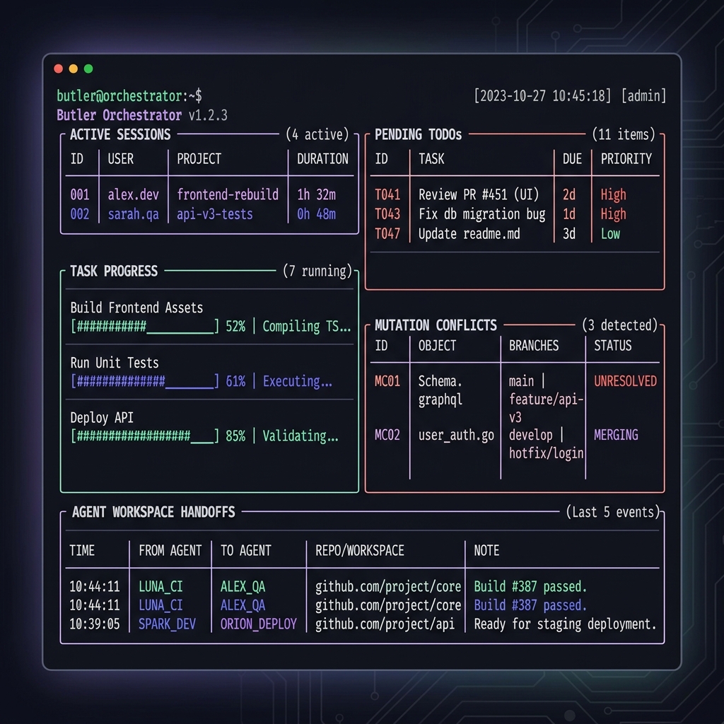 Butler TUI Dashboard