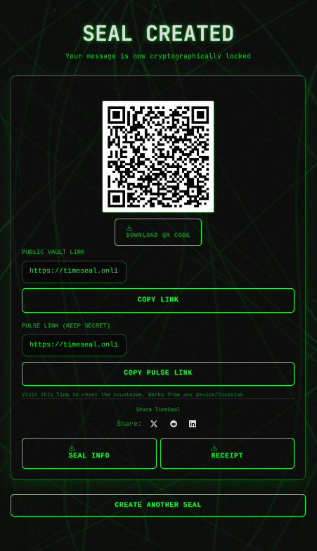 Seal Created