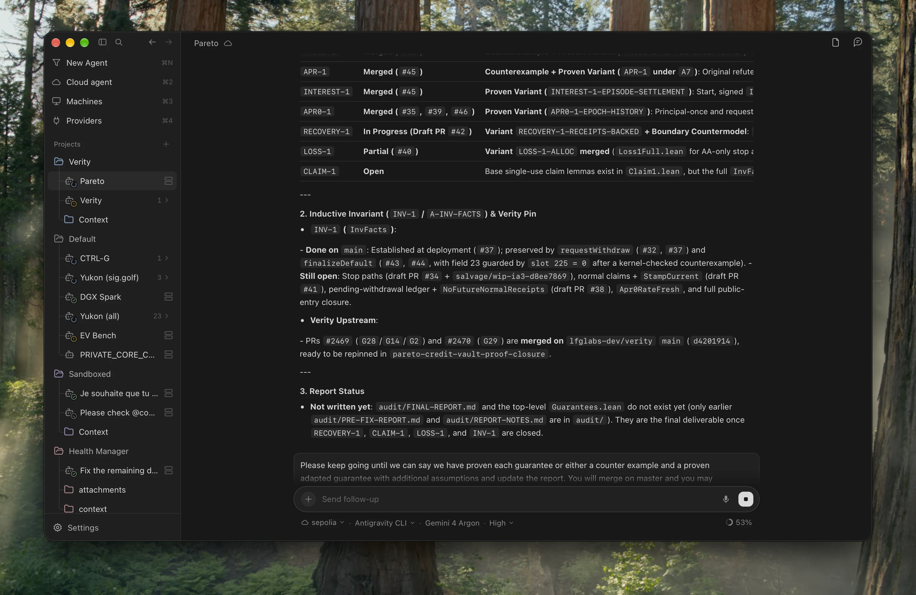 Orb on macOS, following a Verity coding mission