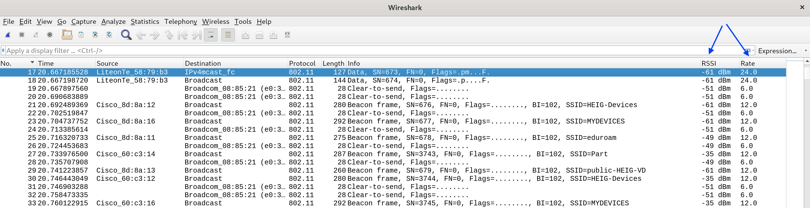 RSSI_Rate_table