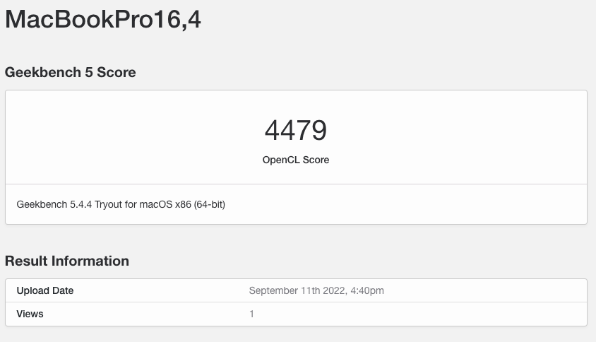 Computer Benchmark