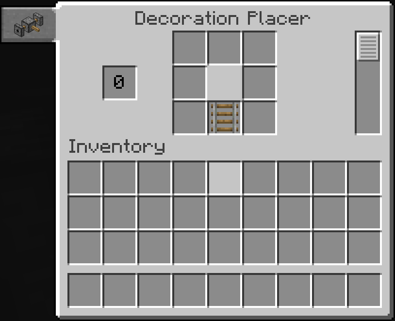 Decoration Placer Screen