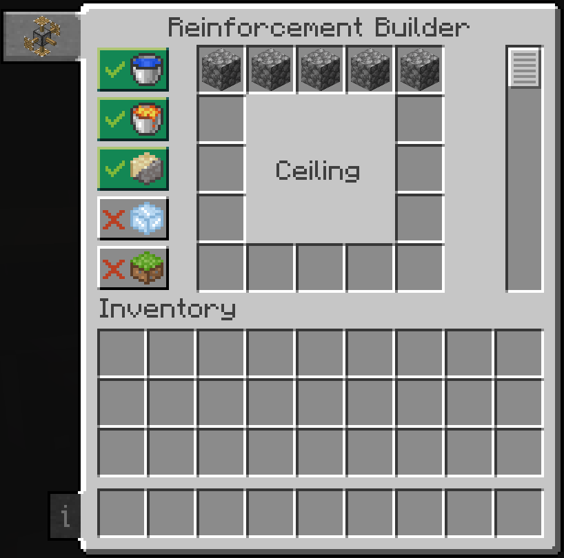 Reinforcement Builder Screen