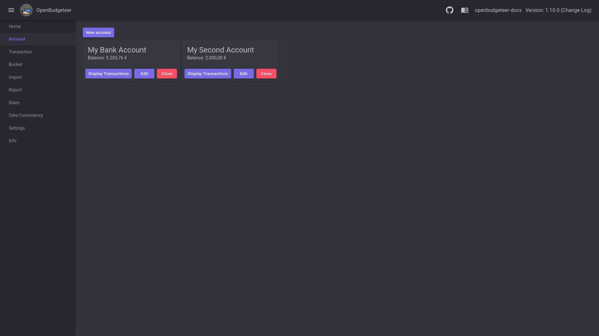 Account Page