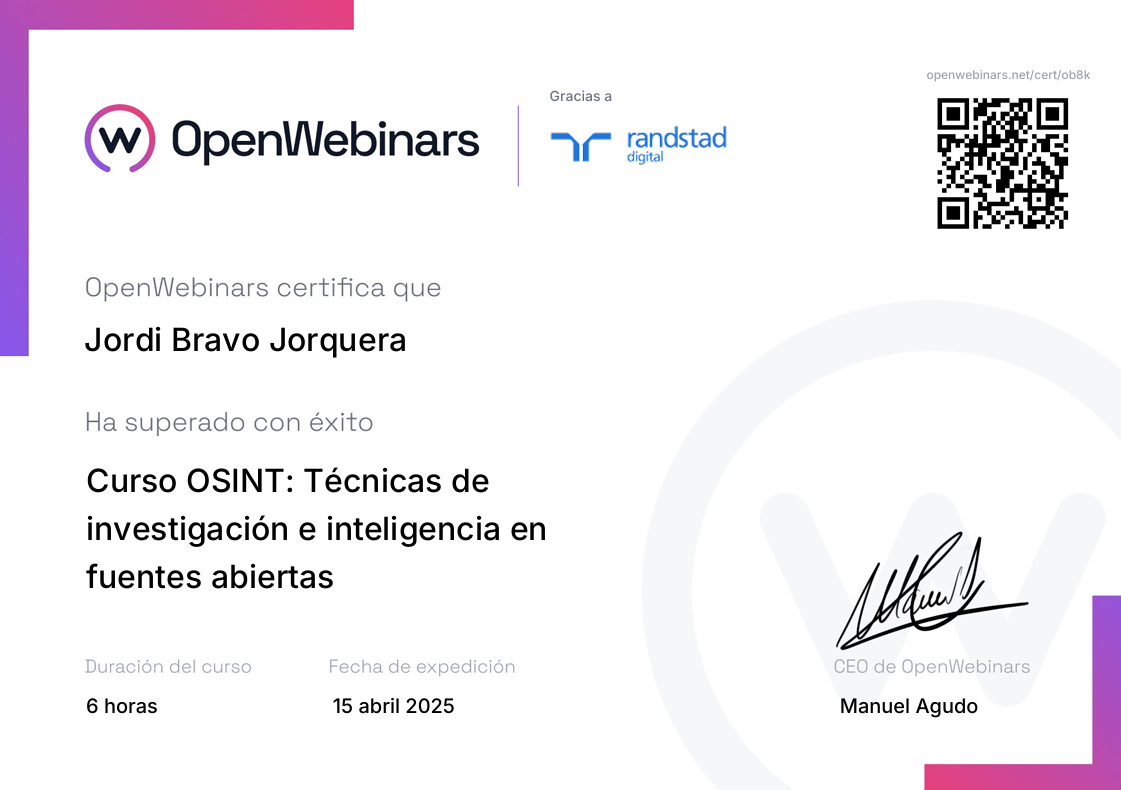 Certificación en OSINT