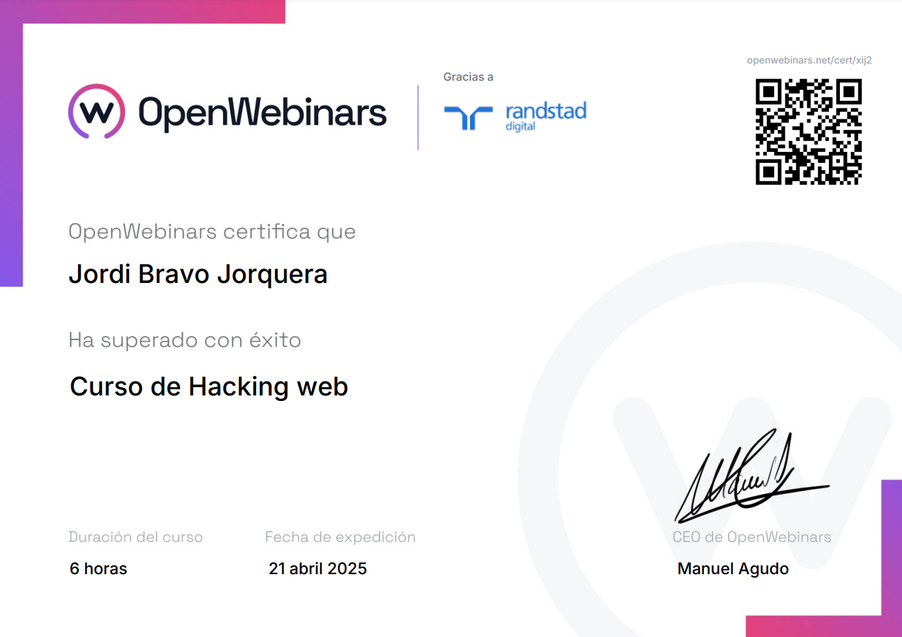 Certificación de Hacking Web