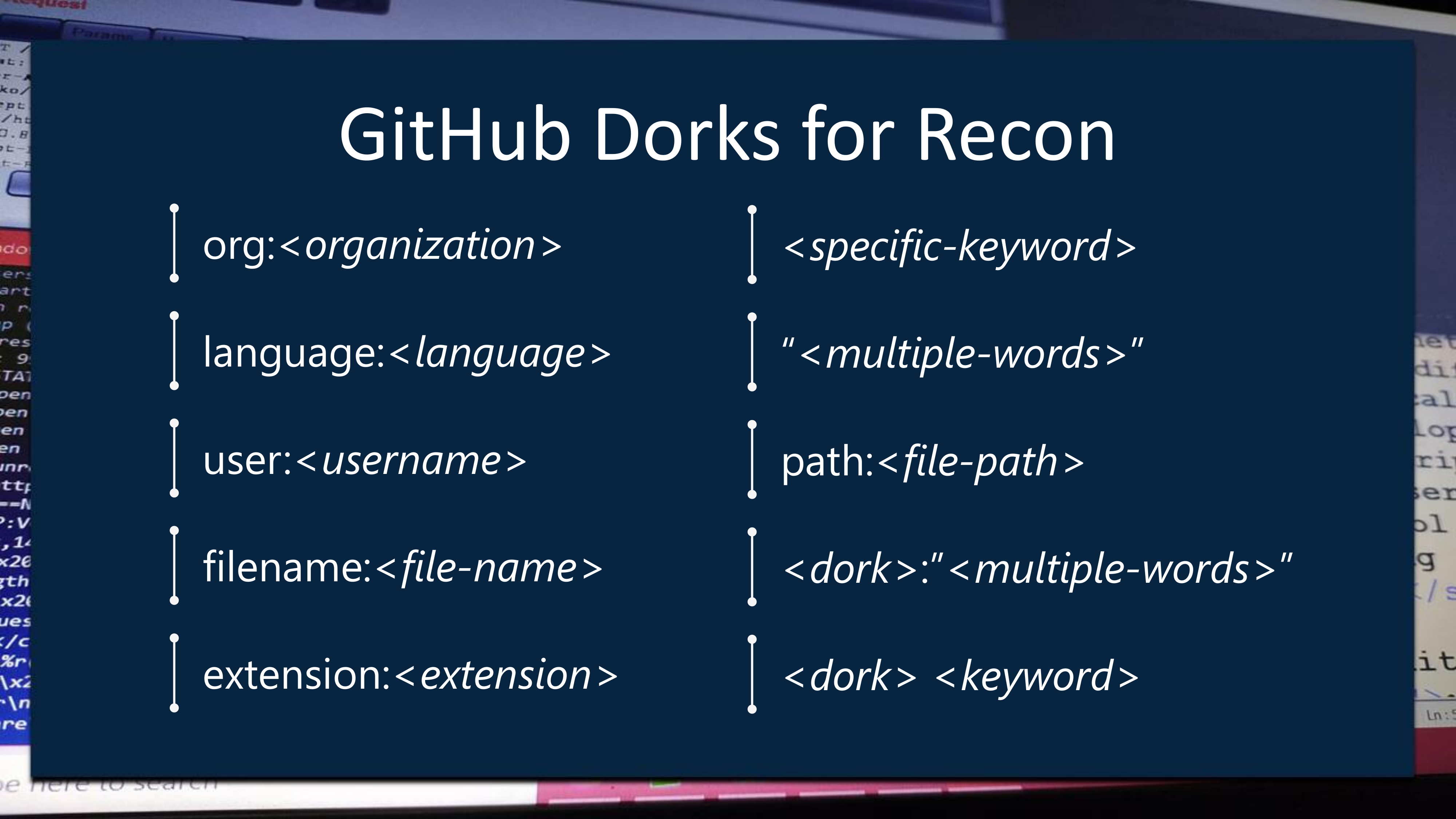 GitHub Dorks for Recon