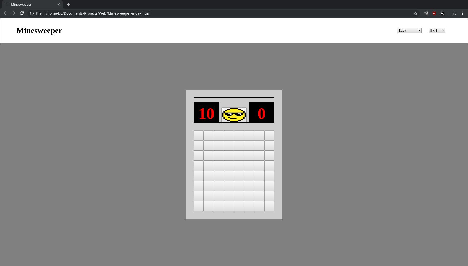 GitHub - TheBoJohnson/Minesweeper: Minesweeper project implemented in ...