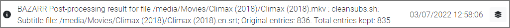 cleaned subtitle log