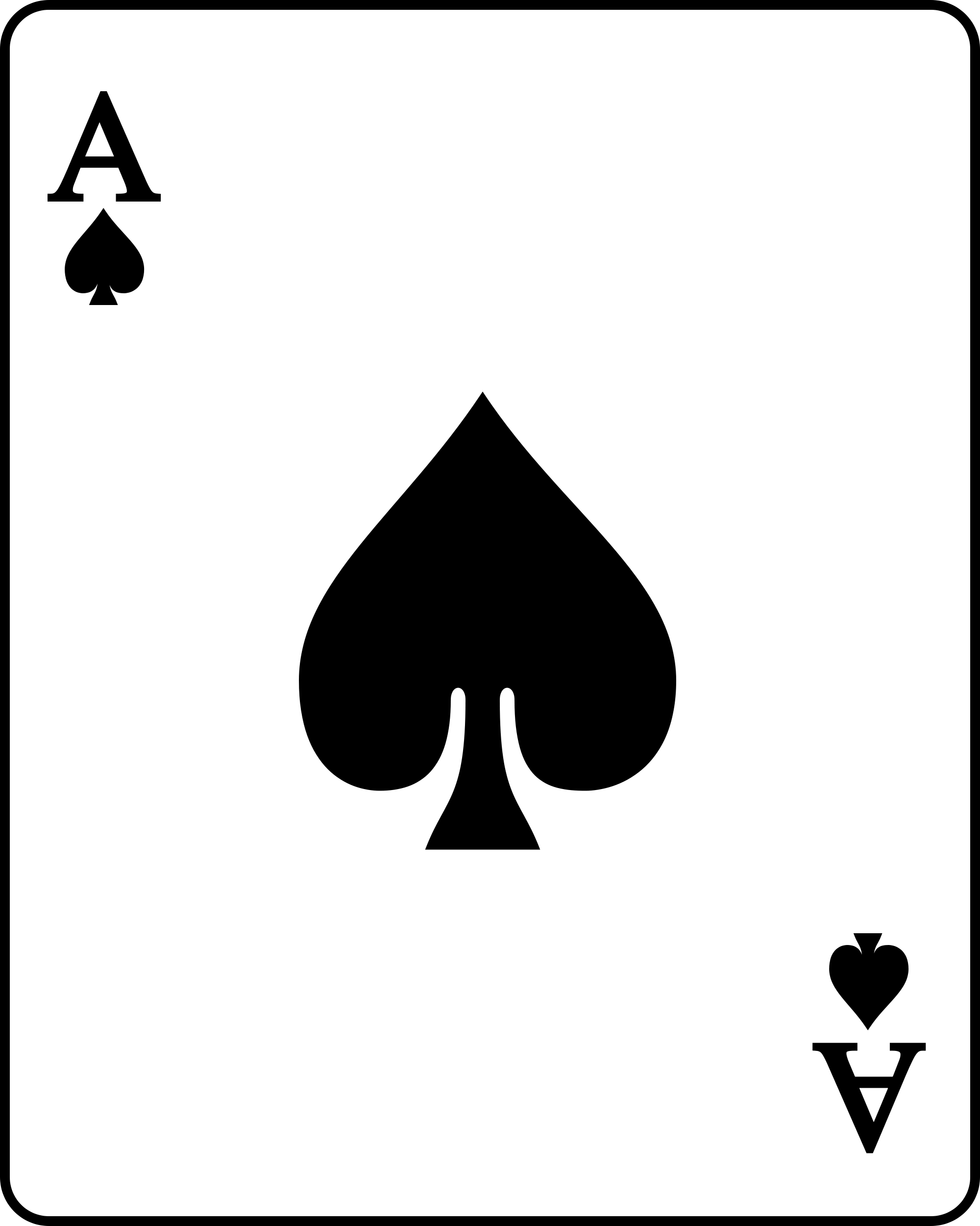 A playing card