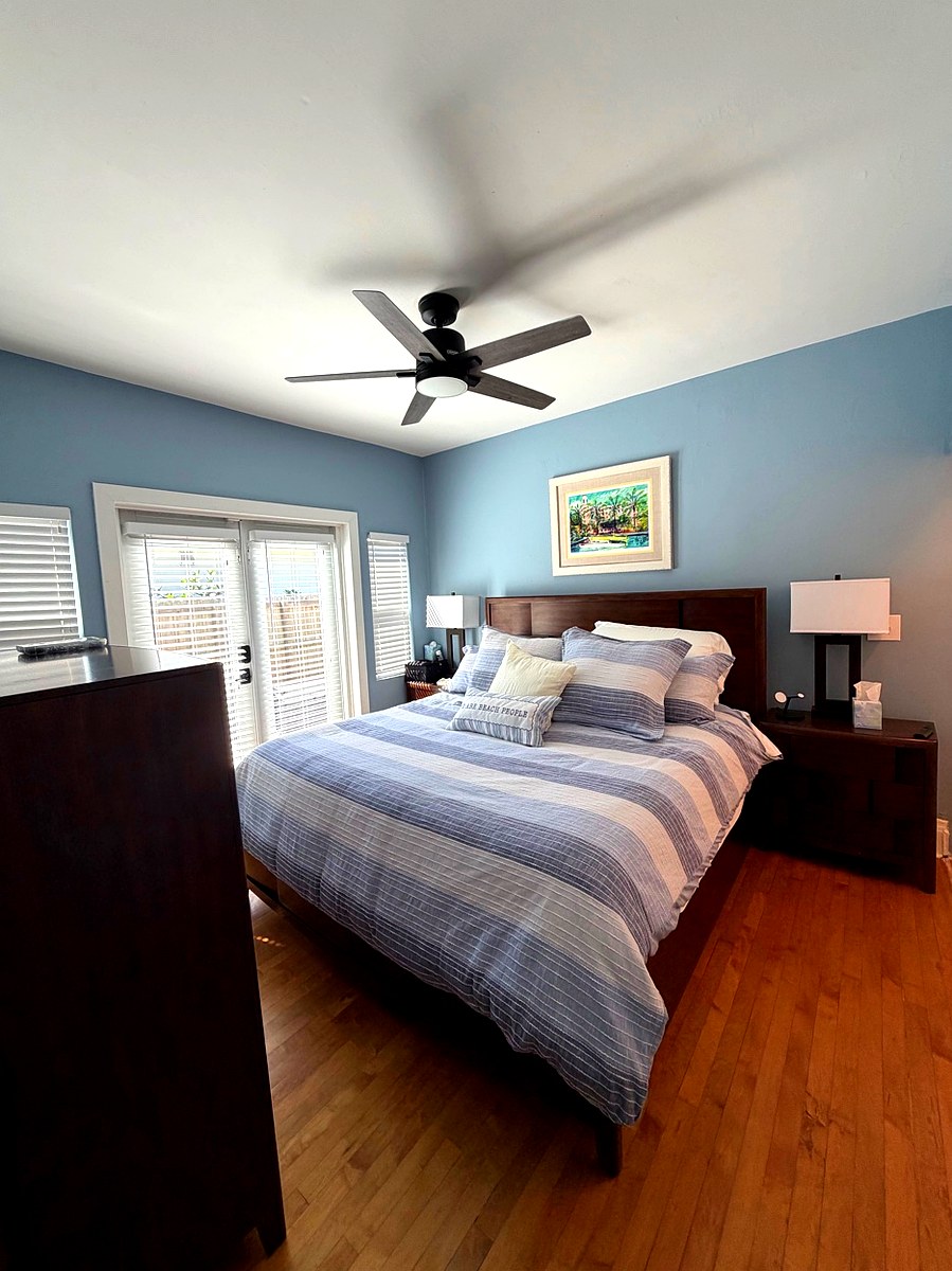 Master bedroom with king bed