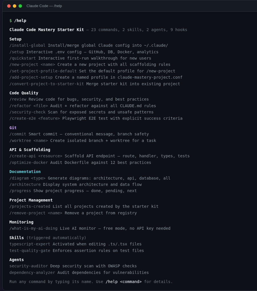 /help command