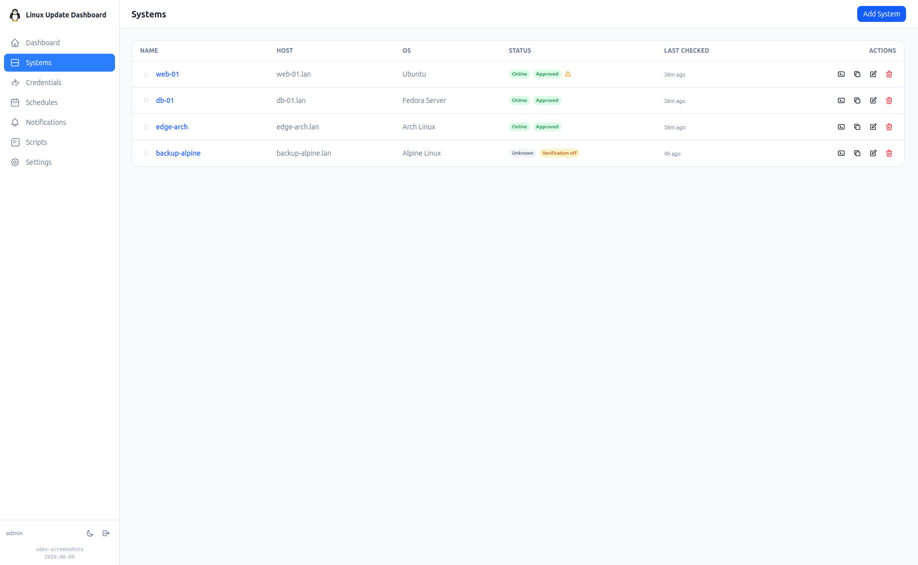 Systems List