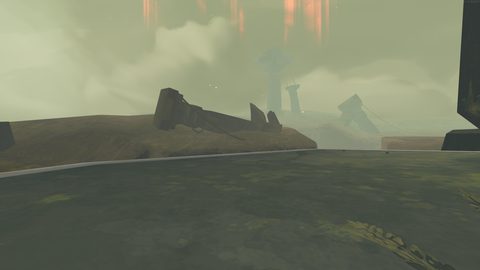 Red aurora over a stage in its first 30 seconds