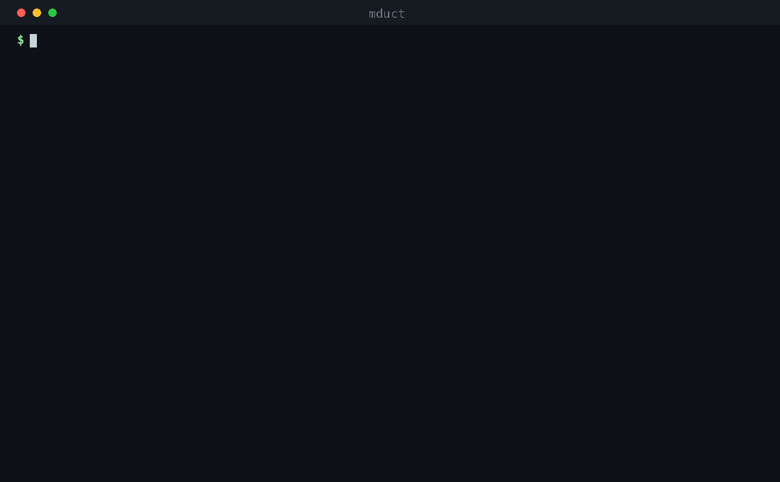 mduct demo