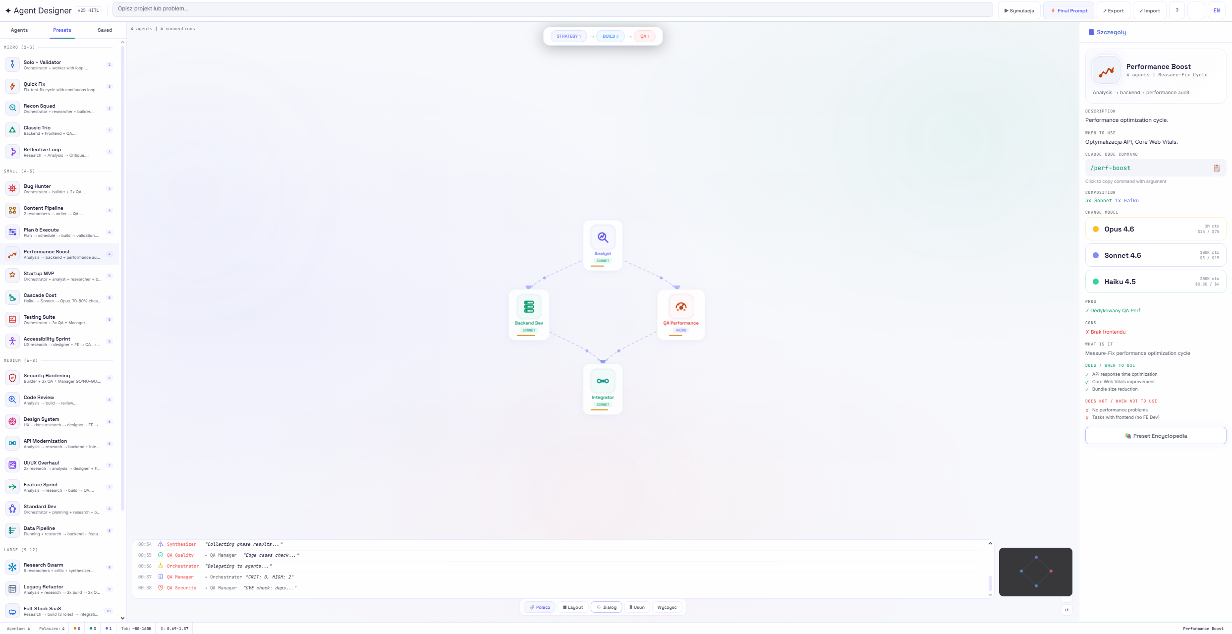 Light theme - canvas with agents