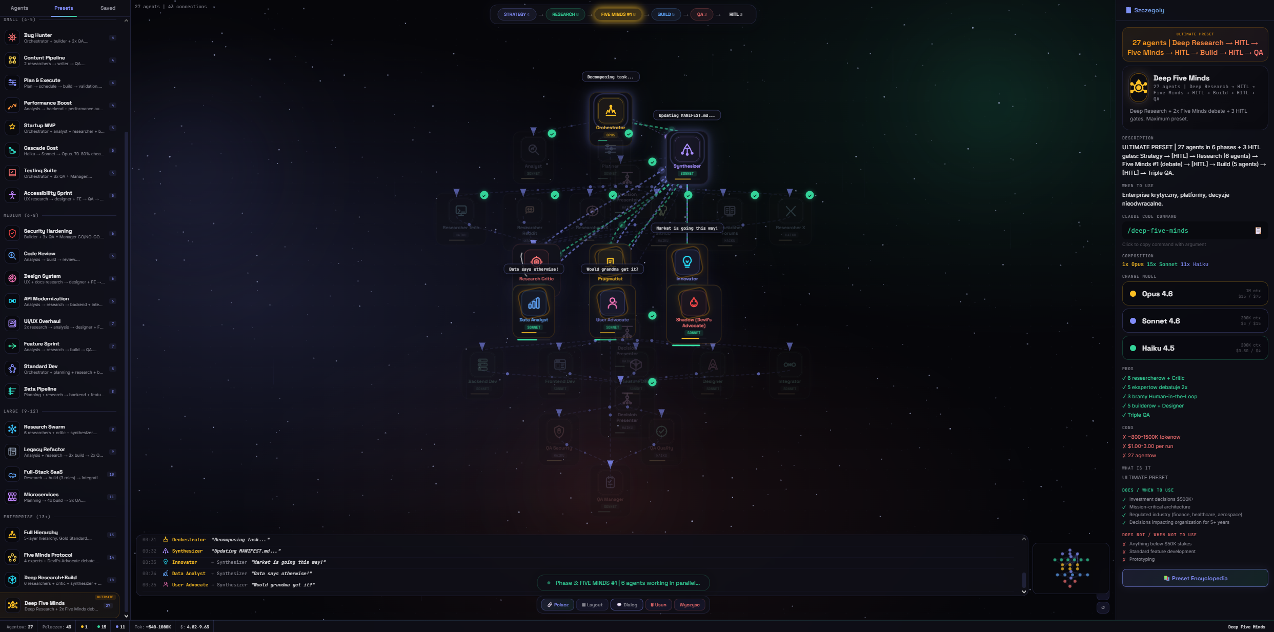 Live Simulation with speech bubbles