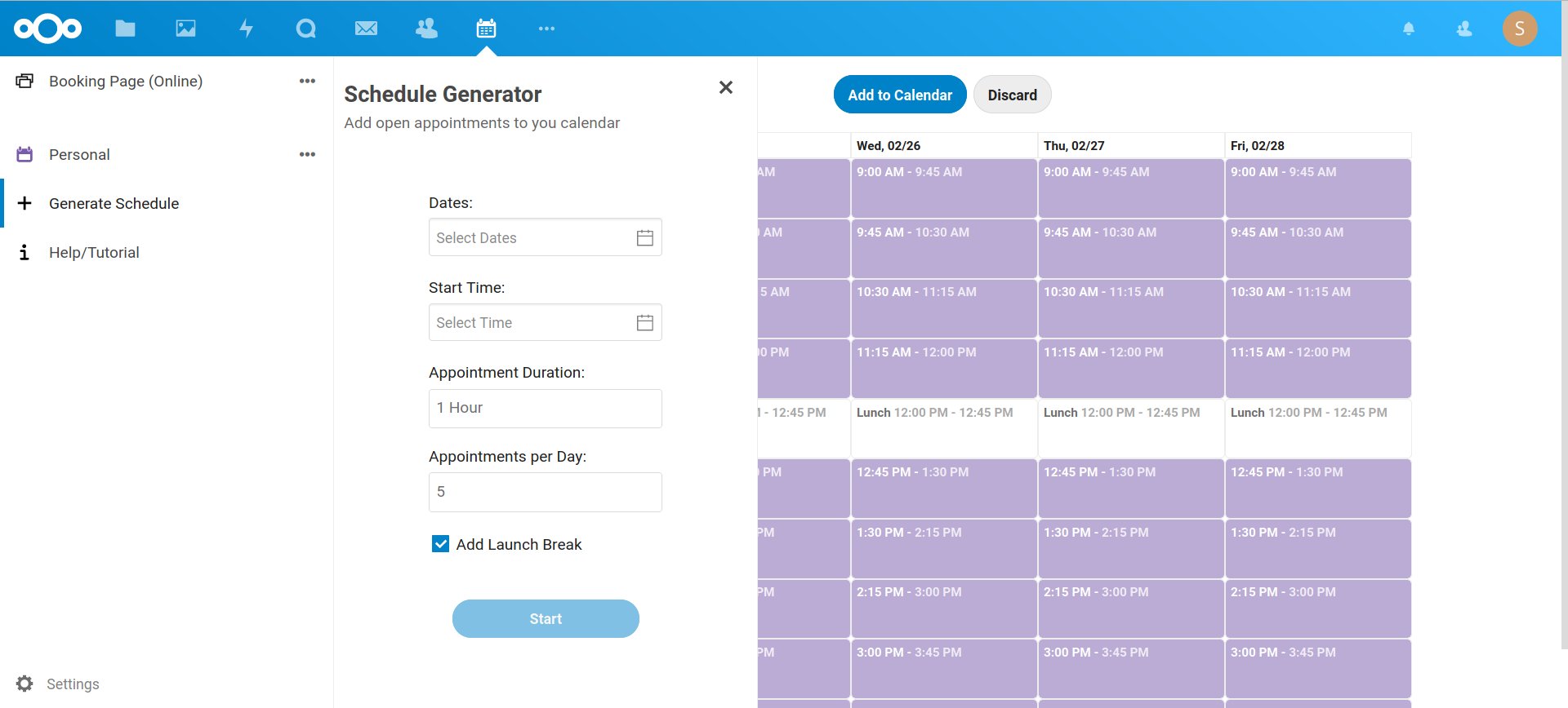 Schedule Generator