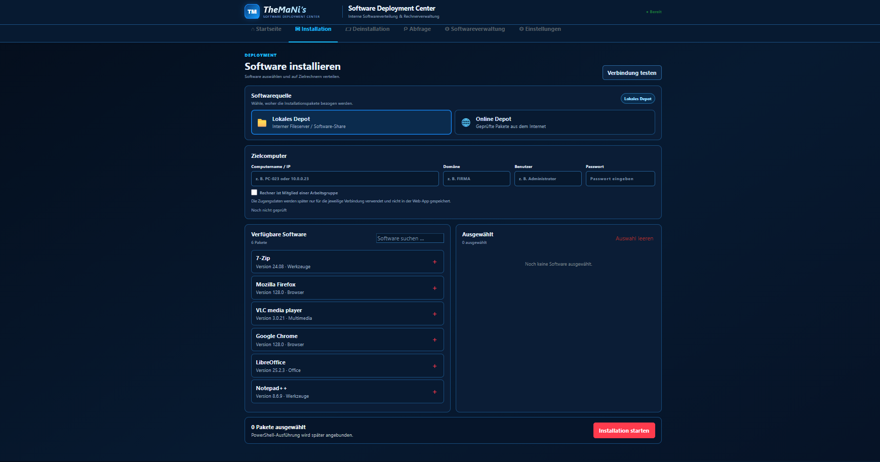 TheMaNi Software Deployment Center
