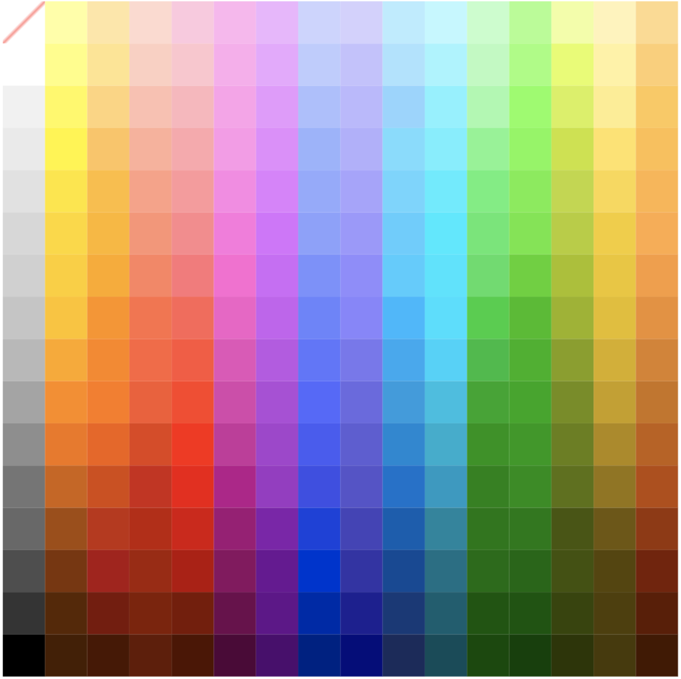 Full color palette