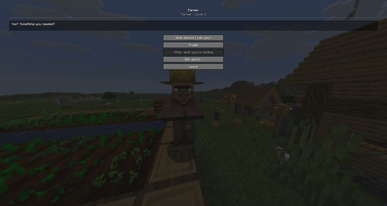 Talking to a villager