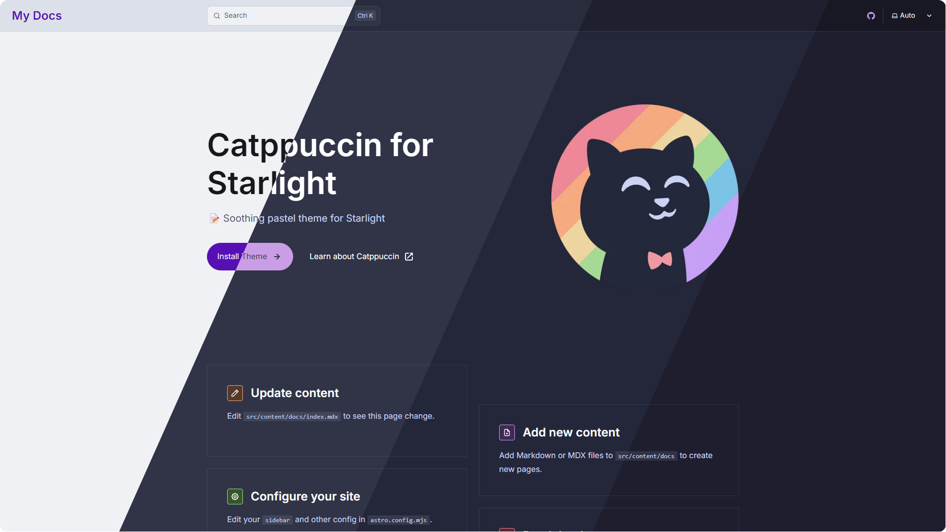 Catppuccin Starlight Preview