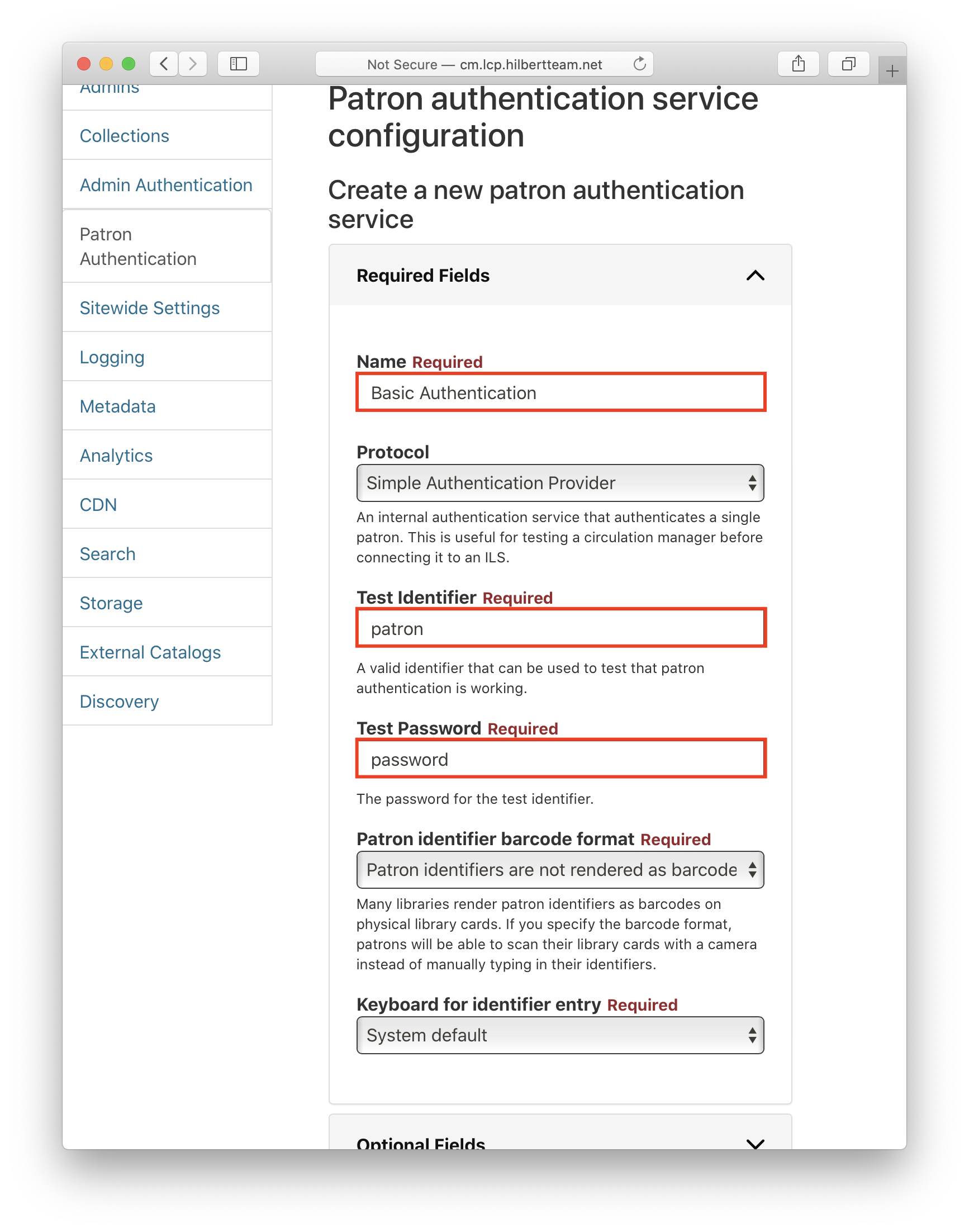 Creating a basic authentication provider