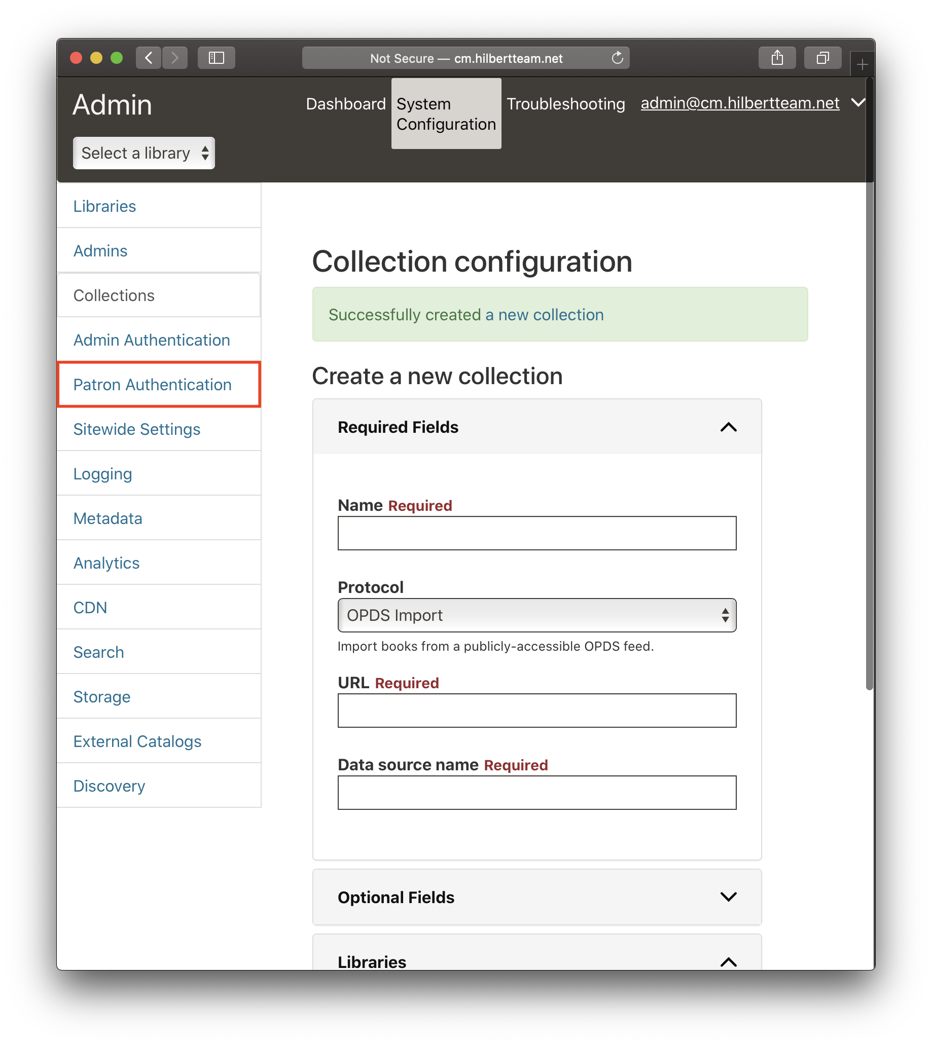 Setting up a SAML authentication provider