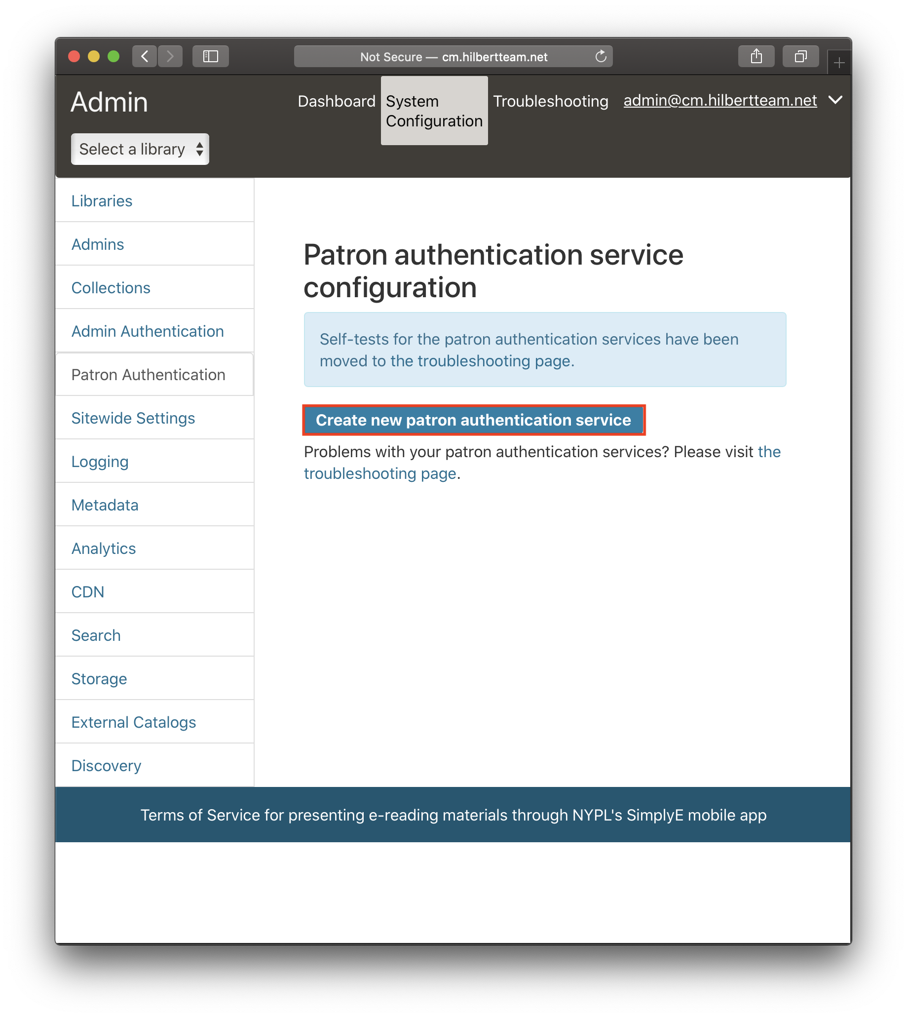 Setting up a SAML authentication provider