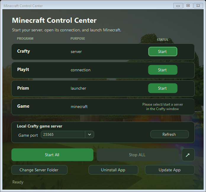 Minecraft Control Center v1.0.4