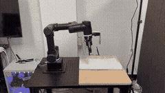 OpenManipulator-Y learned towel manipulation rollout one