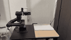 OpenManipulator-Y learned towel manipulation rollout two