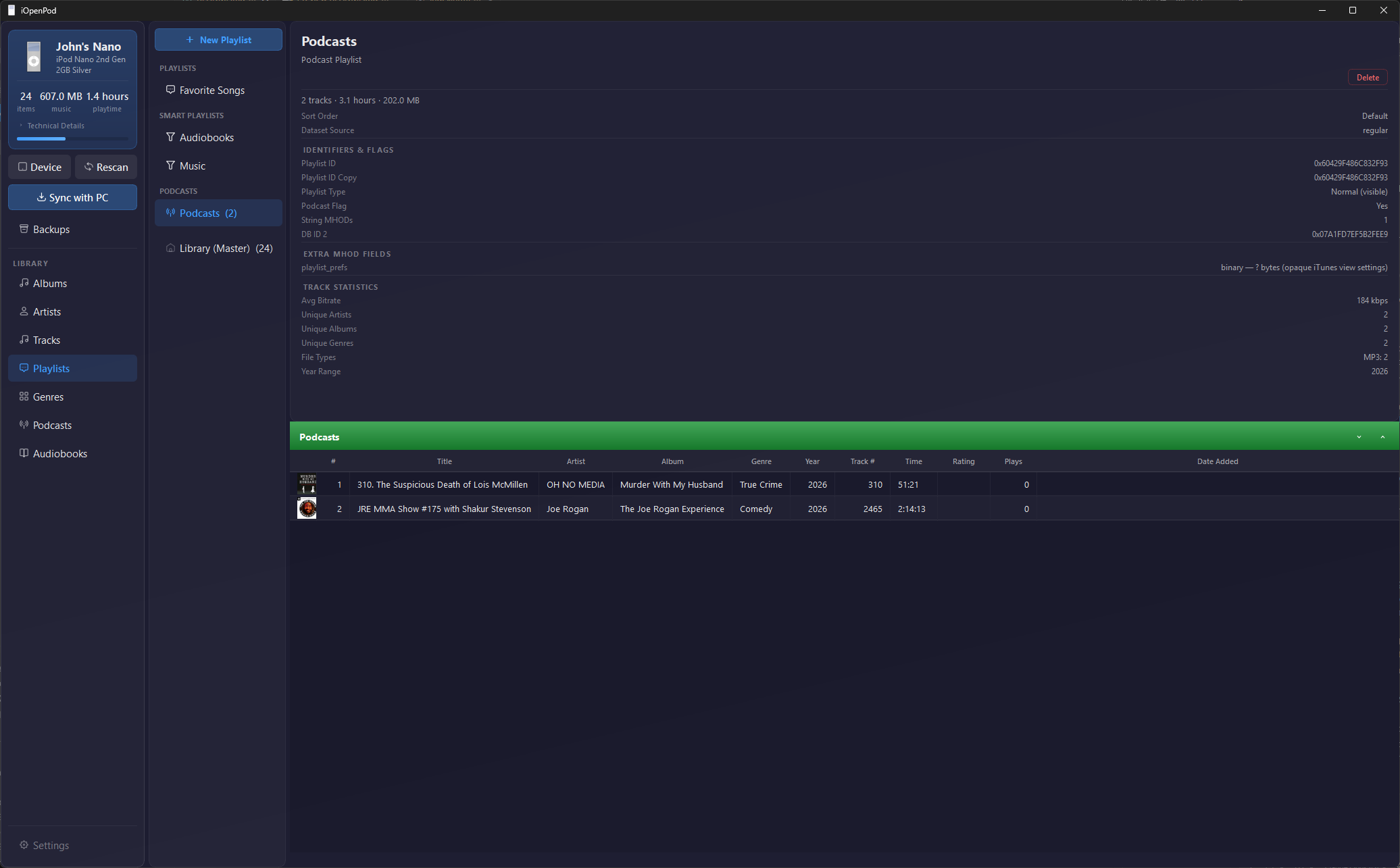 iPod playlist manager — browse and edit playlists without iTunes