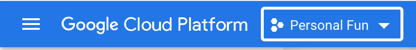 Google Cloud Platform navigation top bar