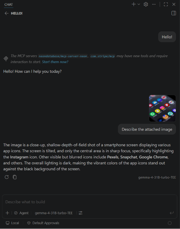 Using a Chutes vision model in VS Code Chat