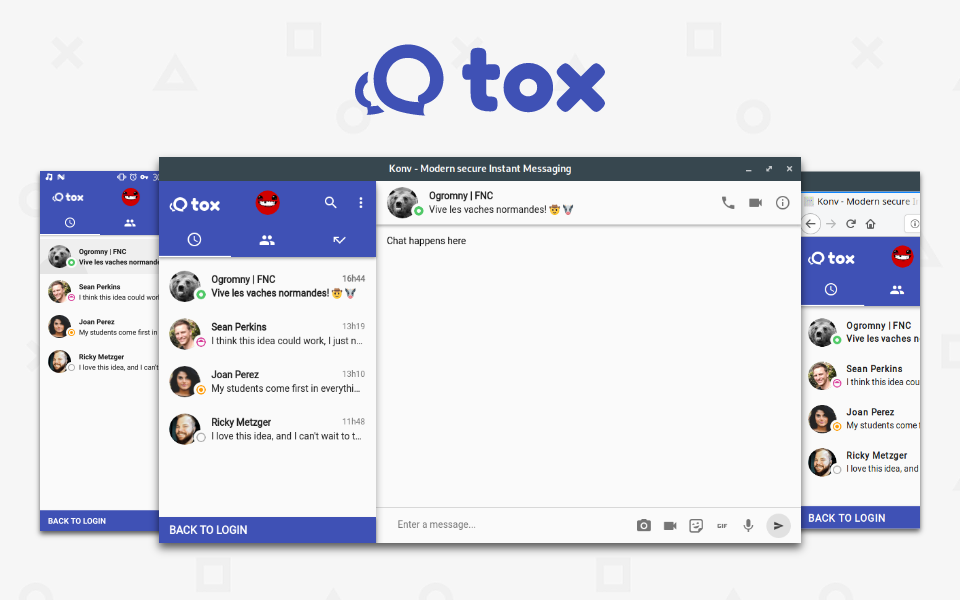The Universal Tox Client running on multiple platforms