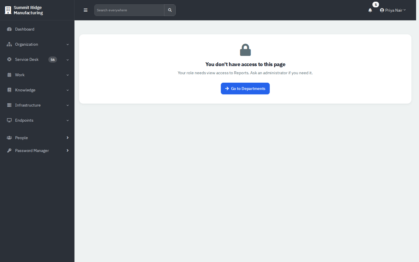 The page a technician sees when opening a report