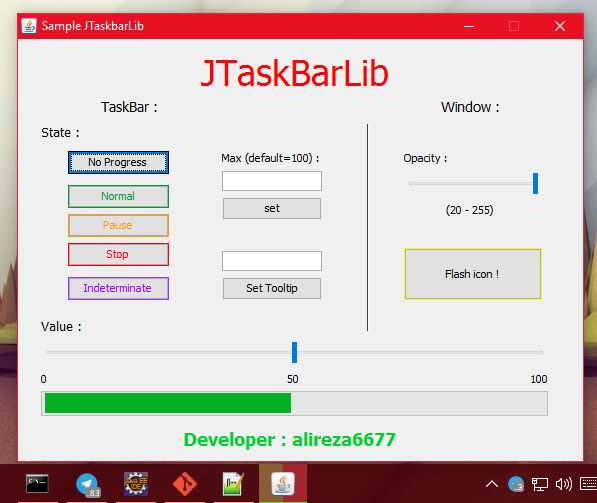 JTaskbarLib_Screenshot2