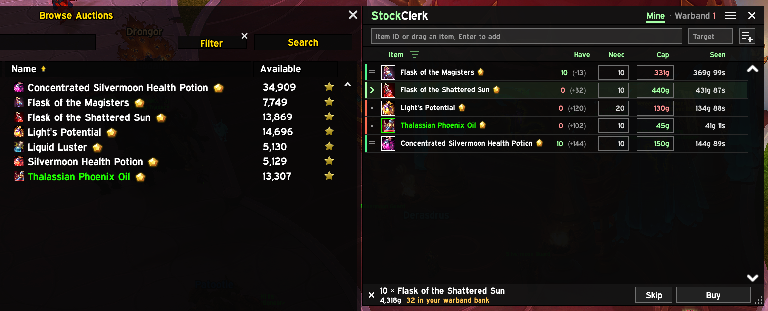 StockClerk checking out at the Auction House