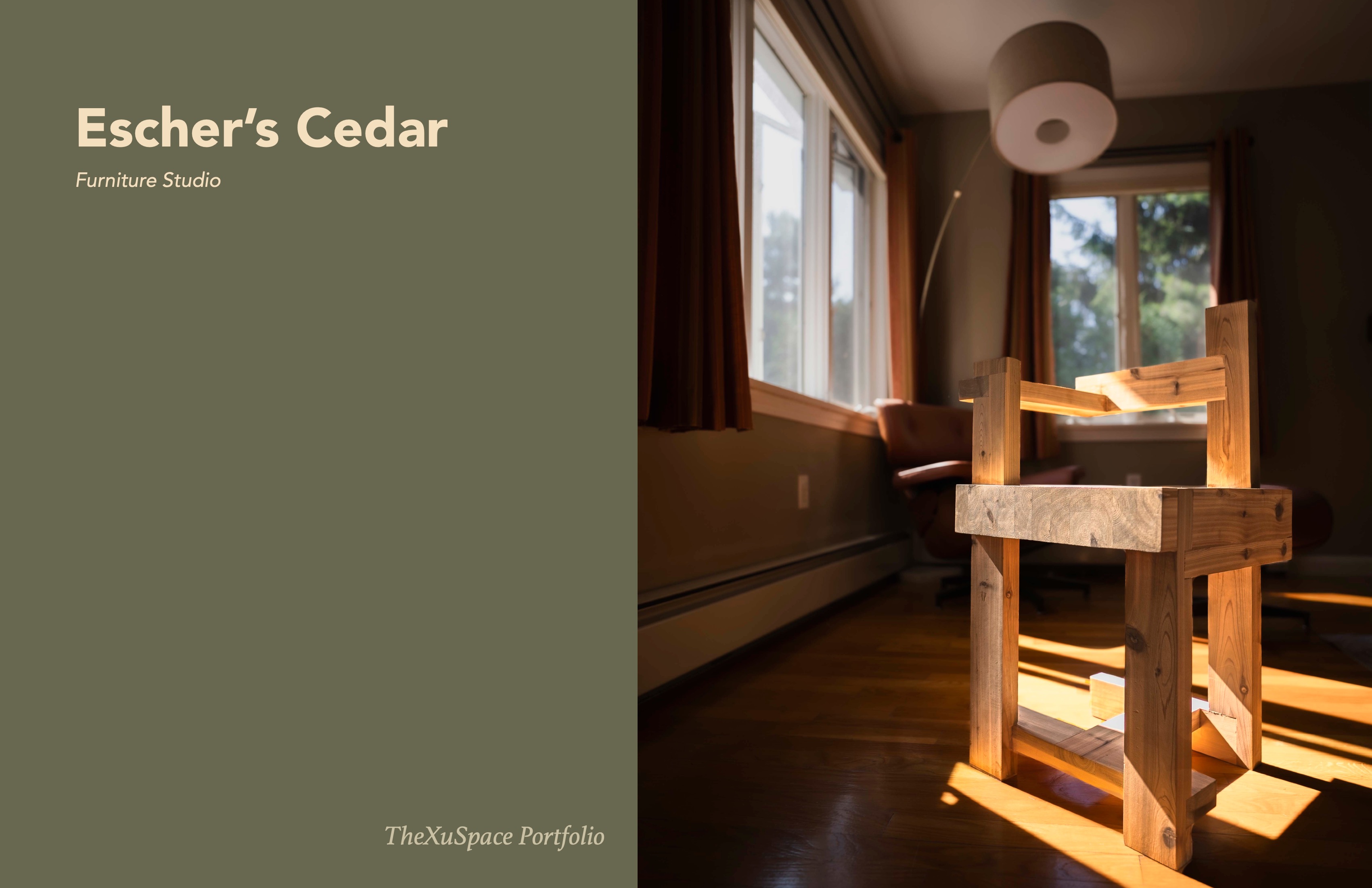 Escher's Cedar handmade chair