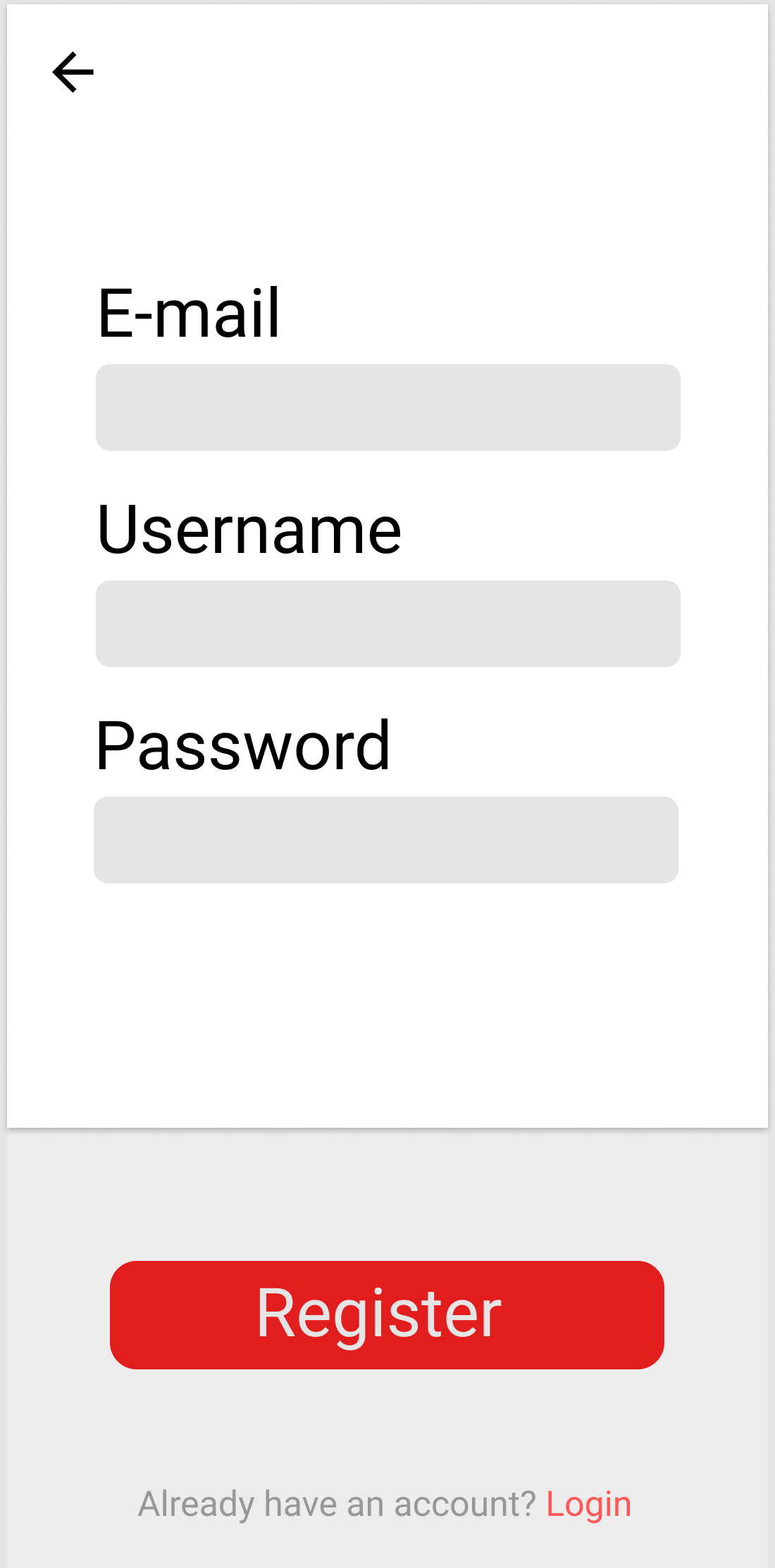 Register Screen