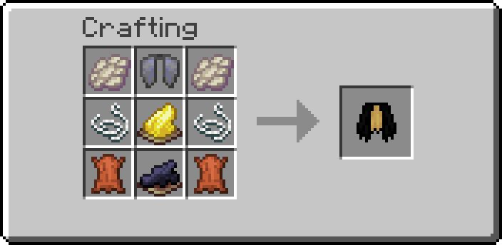 Animated preview of Batman elytra cape crafting recipes