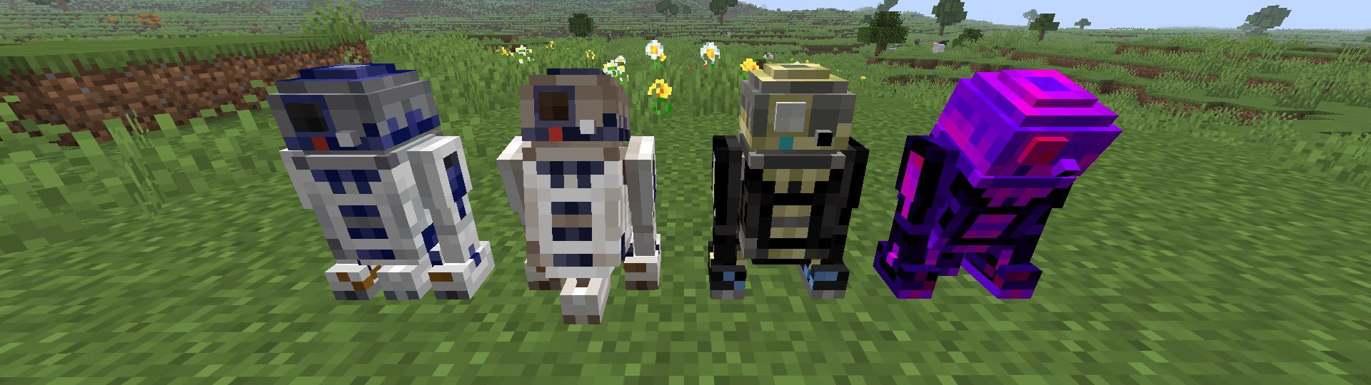 R2-D2 Copper Golem statues