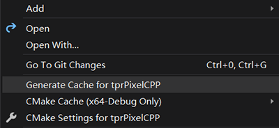 Generate Cache for tprPixelCPP